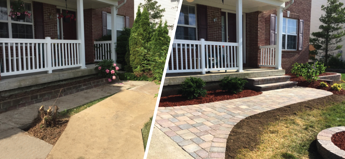 Before & After - Paver Walkway