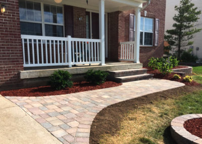 Paver stone front entry walkway.