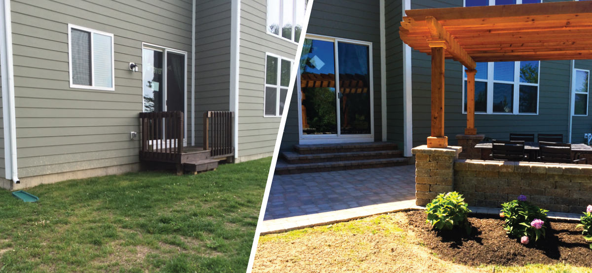 Before and After - Paver Patio